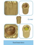 Altın Mumluk Şamdan 3 Adet Tealight Uyumlu Üçlü Büyük Erimiş Mum Model